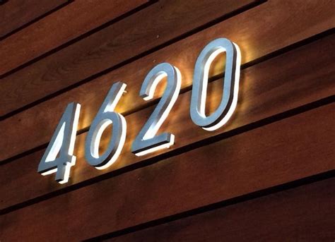 metal backlit house numbers|led illuminated house number signs.